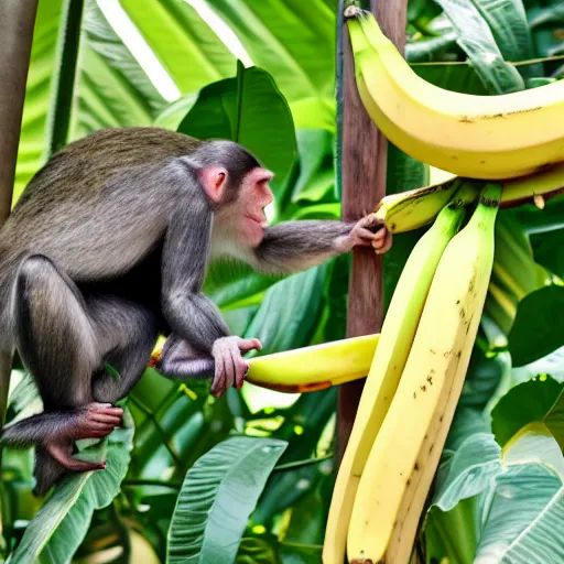 Prompt: banana eating monke, 4k