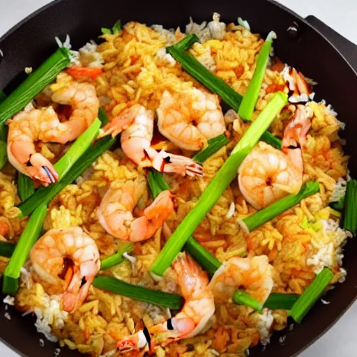 Image similar to a shrimp frying rice