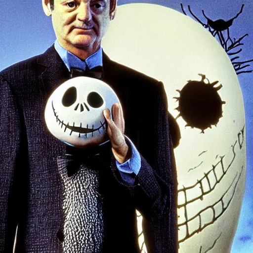 Prompt: bill murray in nightmare before christmas