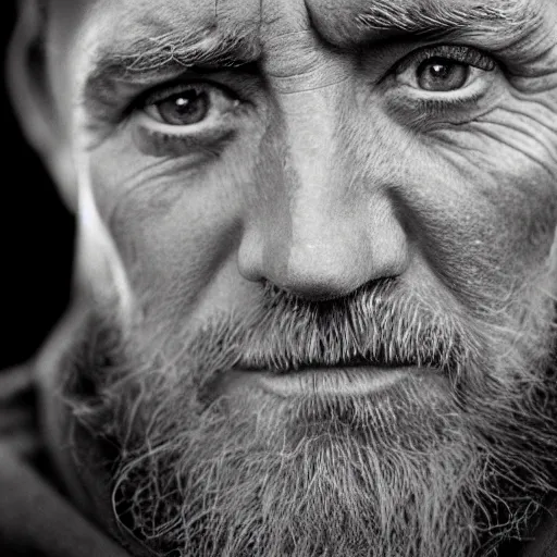 Prompt: obi - wan kenobi closeup by lee jeffries