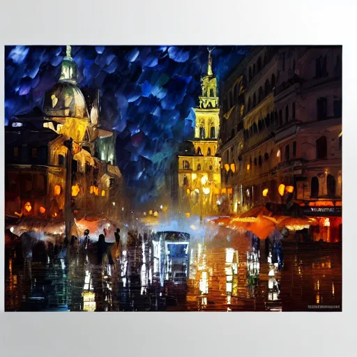 Image similar to vienna at night by craig mallism, leonid afremov, artgerm, jeremy lipkin and michael garmash, unreal engine,