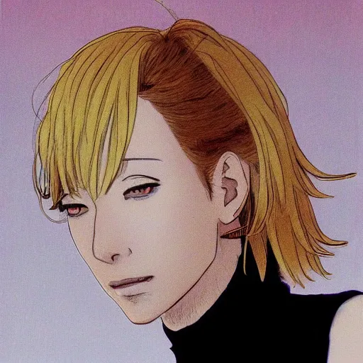 Image similar to An anime portrait of cate blanchett ,by Katsuhiro Otomo