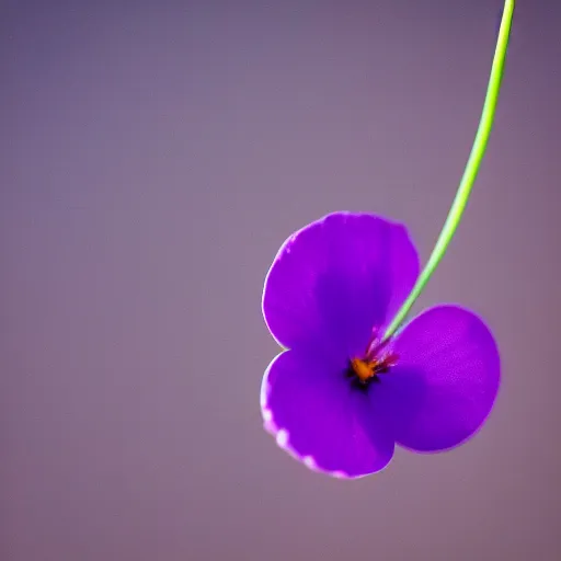 Image similar to closeup photo of one purple flower petal flying above a city, aerial view, shallow depth of field, cinematic, 8 0 mm, f 1. 8