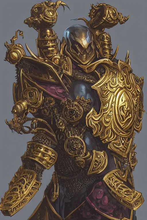 Prompt: dynamic photography portrait of a dungeons and dragons level's boss , intricate ornate armor, subject in the middle of the frame, rule of thirds, golden ratio, elegant, digital painting, octane 4k render, zbrush, hyperrealistic, artstation, concept art, smooth, sharp focus, illustration from Warcraft by Ruan Jia and Mandy Jurgens and Artgerm and William-Adolphe Bouguerea