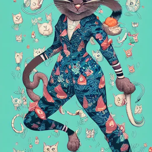 Image similar to crazy cat lady, extremely detailed, sharp focus, wide view, full body shot, smooth, digital illustration, by james jean, by rossdraws, frank franzzeta, sakimichan