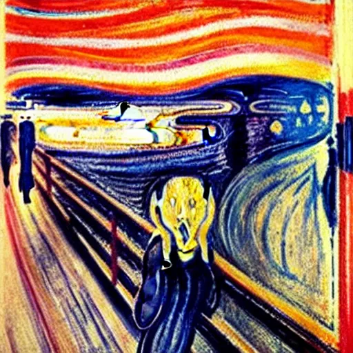 Image similar to Nothing, by Edvard Munch