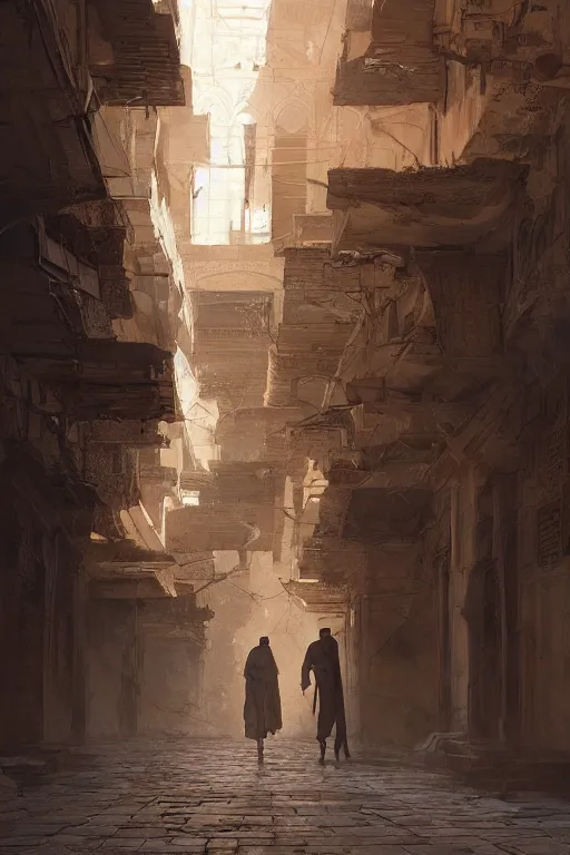 Image similar to the streets of old Cairo at the time of the pharaohs, intricate, elegant, volumetric lighting, digital painting, highly detailed, artstation, sharp focus, illustration, concept art, ruan jia, steve mccurry