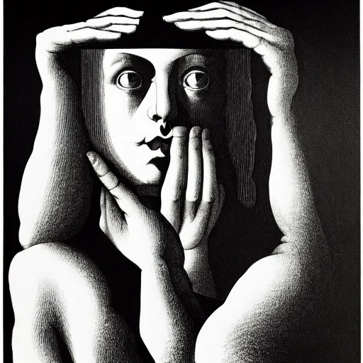 Image similar to lithography on paper secret artefact conceptual figurative post - morden monumental dynamic portrait by goya and escher and hogarth, inspired by magritte, illusion surreal art, highly conceptual figurative art, intricate detailed illustration, controversial poster art, polish poster art, geometrical drawings, no blur