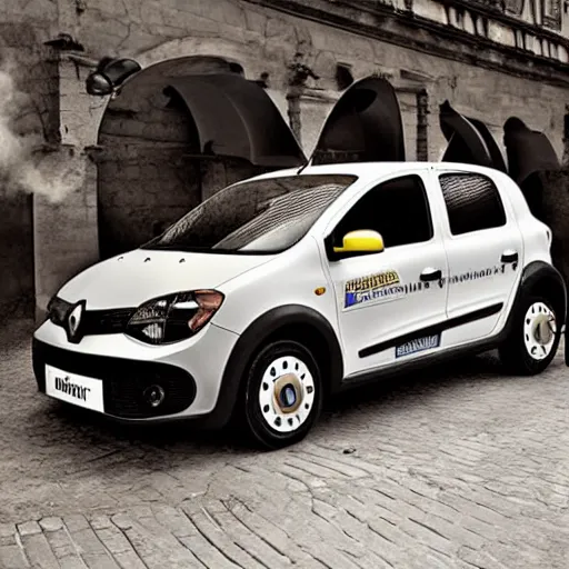 Image similar to steampowered Renault sandero photo by Leonardo da Vinci