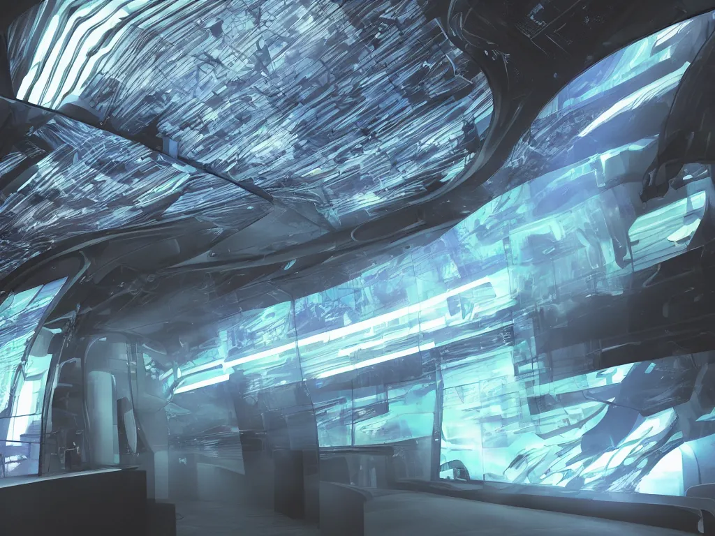 Image similar to visor with curved translucent screens projecting detailed sci - fi art ( 2 0 4 2 ), pixel perfect photograph, high contrast, volumetric lighting, thin glowing lights, chair, users, pair of keys