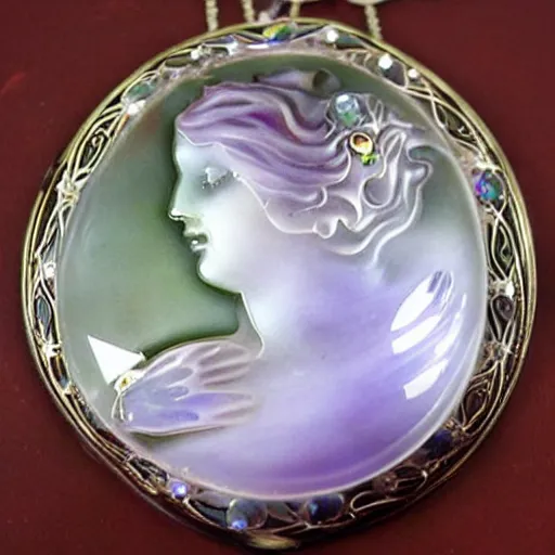 Image similar to beautiful old artnouveau lalique made necklace with gemstones