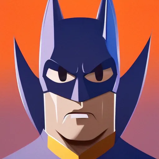 Image similar to face icon stylized minimalist batman : the animated series, loftis, cory behance hd by jesper ejsing, by rhads, makoto shinkai and lois van baarle, ilya kuvshinov, rossdraws global illumination