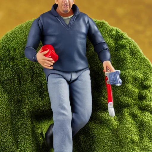 Image similar to a still a detailed full body action figure of adam sandler, first 4 figures, hasbro detailed product photo