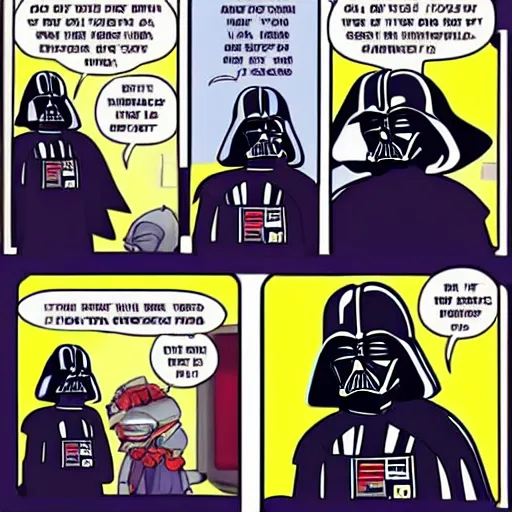 Prompt: darth vader in simpsons style