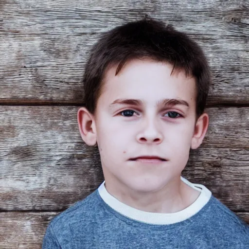 Image similar to photo of a boy made of wood