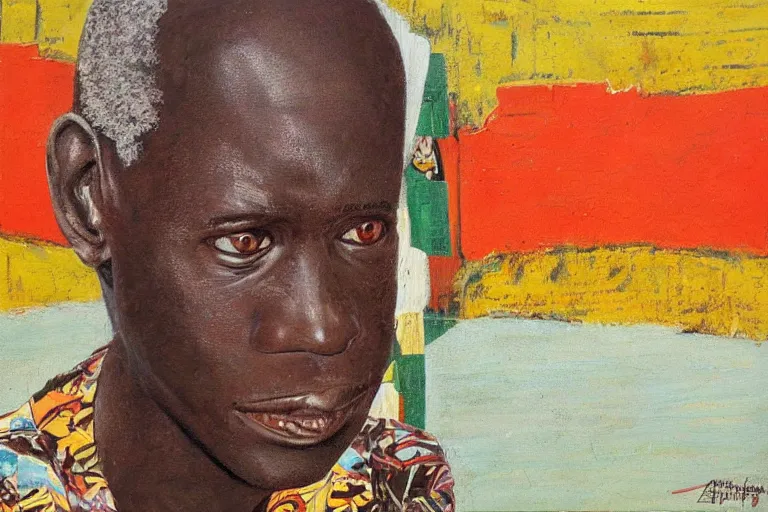 Image similar to artwork by amadou opa bathily