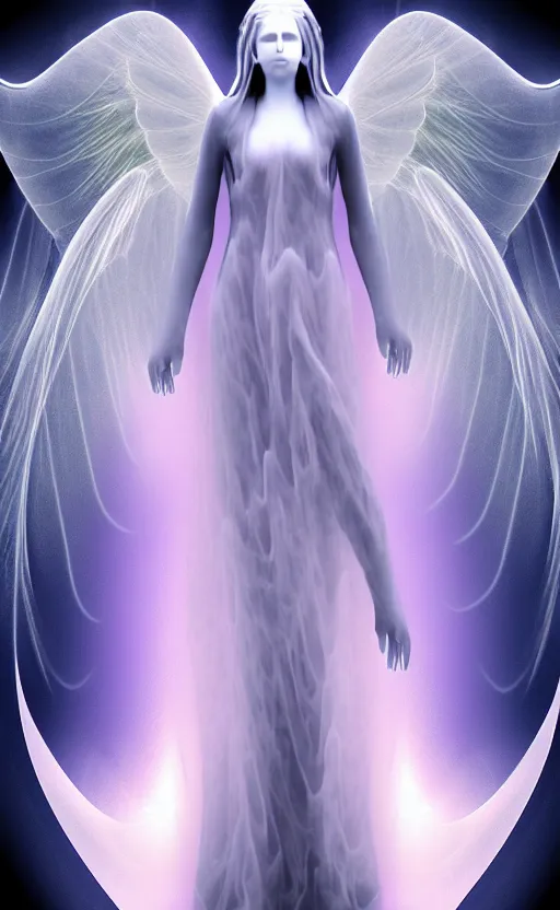 Image similar to Angel knight gothic girl made of Fractal flame,