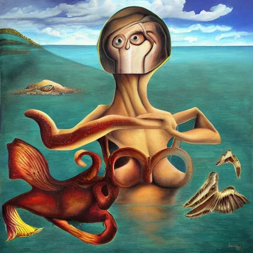 Prompt: surrealism painting by concetta antico