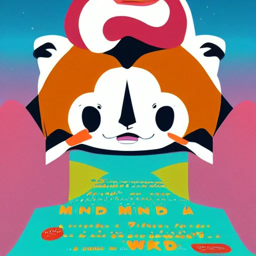 Prompt: mind game red panda by MASAAKI YUASA