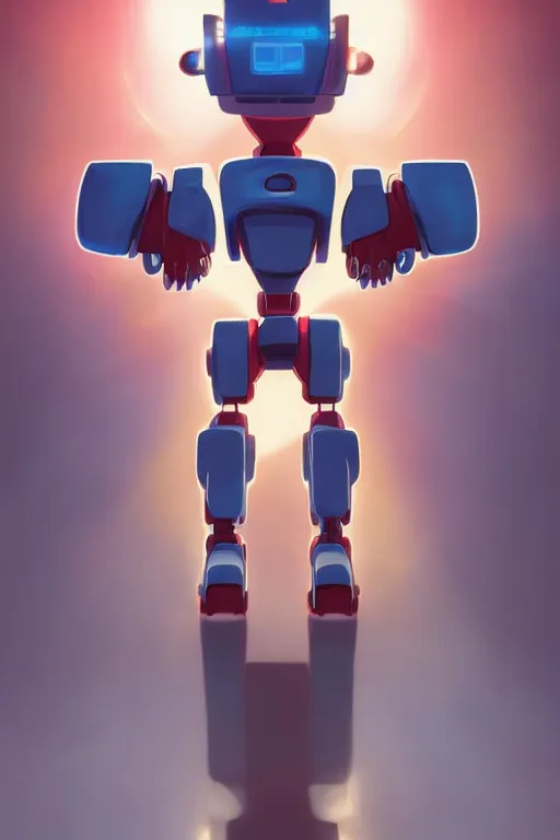 Image similar to metabots medabots medarotto medarot robot minimalist comics, behance hd by jesper ejsing, by rhads, makoto shinkai and lois van baarle, ilya kuvshinov, rossdraws global illumination ray tracing hdr radiating a glowing aura