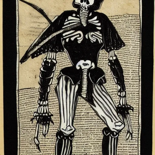 Prompt: william skakespeare as skeleton, traditional art