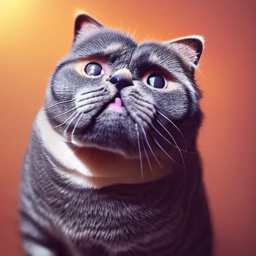 Prompt: a cute chubby Scottish fold cat with bow tie portrait, partially clothed in metal-plated battle armor, face centred, atmospheric lighting, painted, intricate, volumetric lighting, beautiful, golden hour, sharp focus, ultra detailed, by Leesha Hannigan, Ross Tran, Thierry Doizon, Kai Carpenter, Ignacio Fernández Ríos