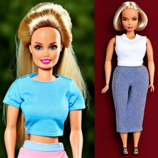 Image similar to fat middle aged barbie doll