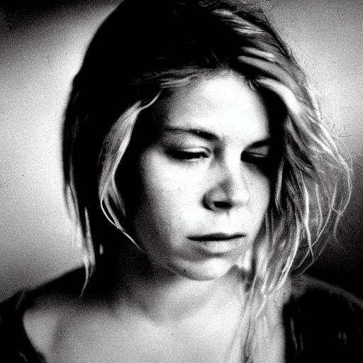 Prompt: Maria Carey photographed like Kurt Cobain singer songwriter Nirvana, a photo by Kurt Cobain, ultrafine detail, chiaroscuro, private press, associated press photo, angelic photograph, masterpiece