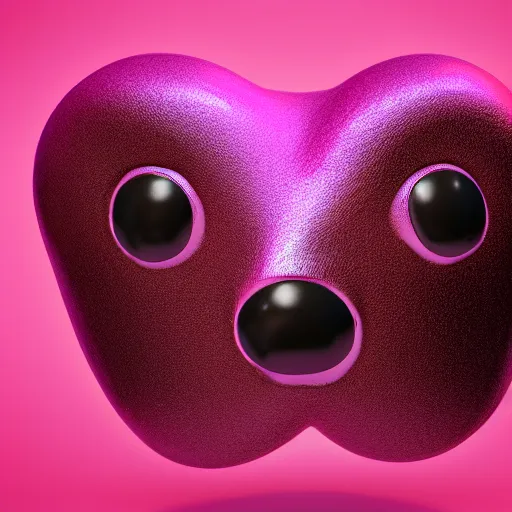 Prompt: 3D render of a pink humanoid jellybean with one white circular eye and two black pupils