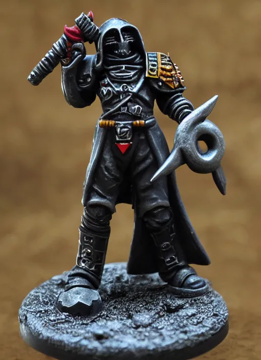 Image similar to 8 0 mm resin detailed miniature of a warhammer 4 0 k space marine plague doctor, product introduction photos, 4 k, full body,