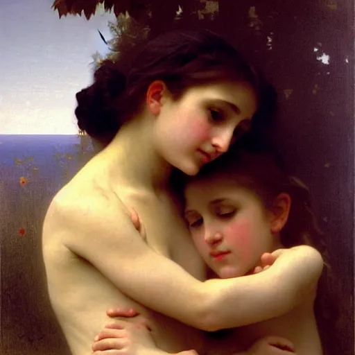 Prompt: Painting. The Hard Lesson. Art by william adolphe bouguereau. Extremely detailed. 4K.