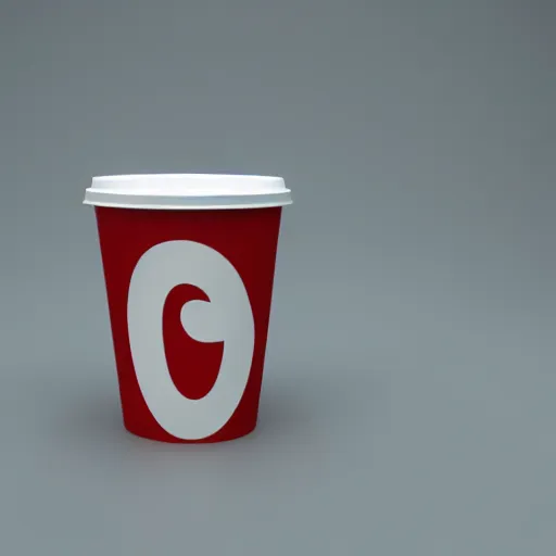 Image similar to the white red paper cup, fine art, artstation, octane render, cgsociety