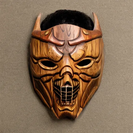 Image similar to eldritch horror wooden mask
