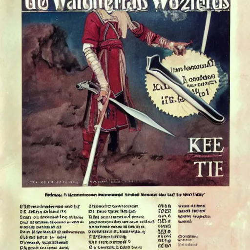 Image similar to magazine ad for swords