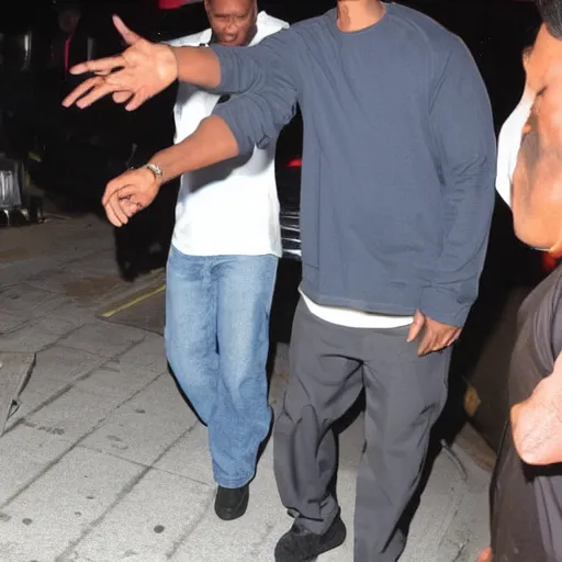 Prompt: Will Smith is actually cake inside, paparazzi photograph