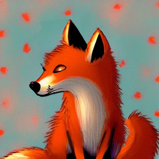 Prompt: cute furry fox, art by Silverfox