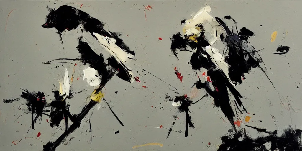 Prompt: painting, ashley wood, birds