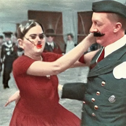 Image similar to hitler dancing salsa
