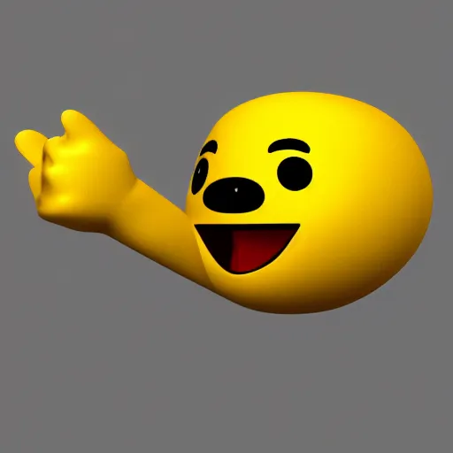 Image similar to 3 d model of a sob emoji, blender render, fully in frame