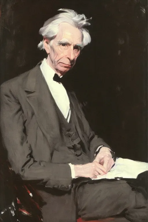 Image similar to portrait of Bertrand Russell, by John Singer Sargent