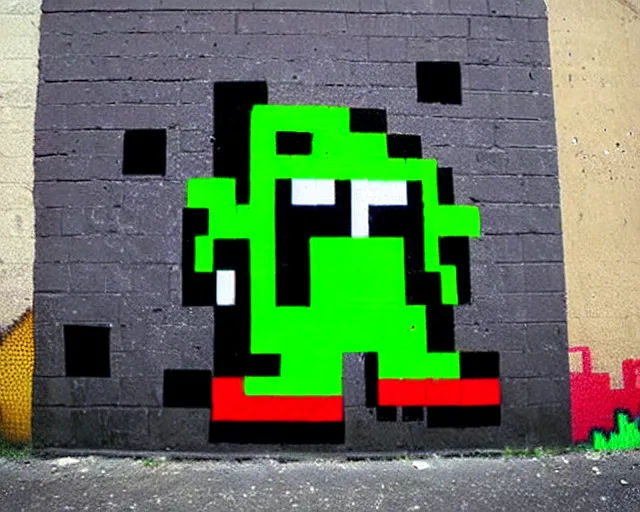 Image similar to graffiti artwork by invader