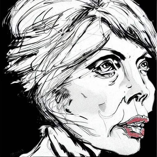 Prompt: a realistic yet scraggly portrait sketch of the side profile of a stern and sophisticated debbie harry, trending on artstation, intricate details, in the style of frank auerbach, in the style of sergio aragones, in the style of martin ansin, in the style of david aja, in the style of mattias adolfsson