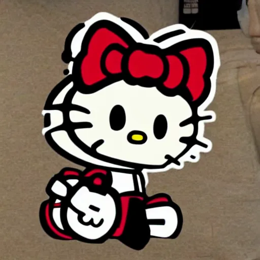 Image similar to fusion of zuckenberg and hello kitty