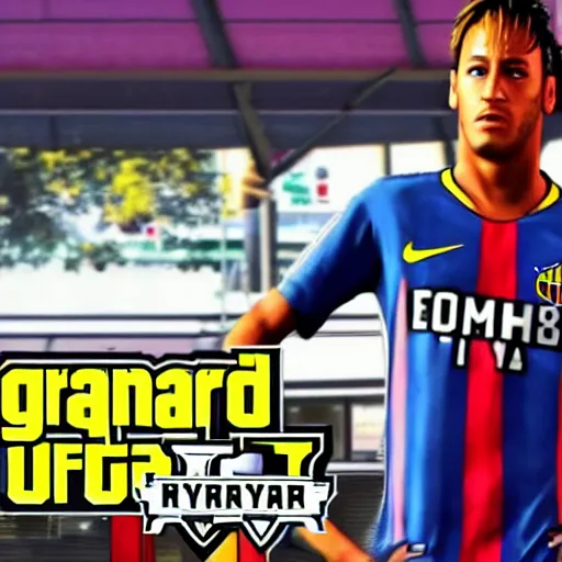 Image similar to screenshot of neymar in gta v, grand theft auto