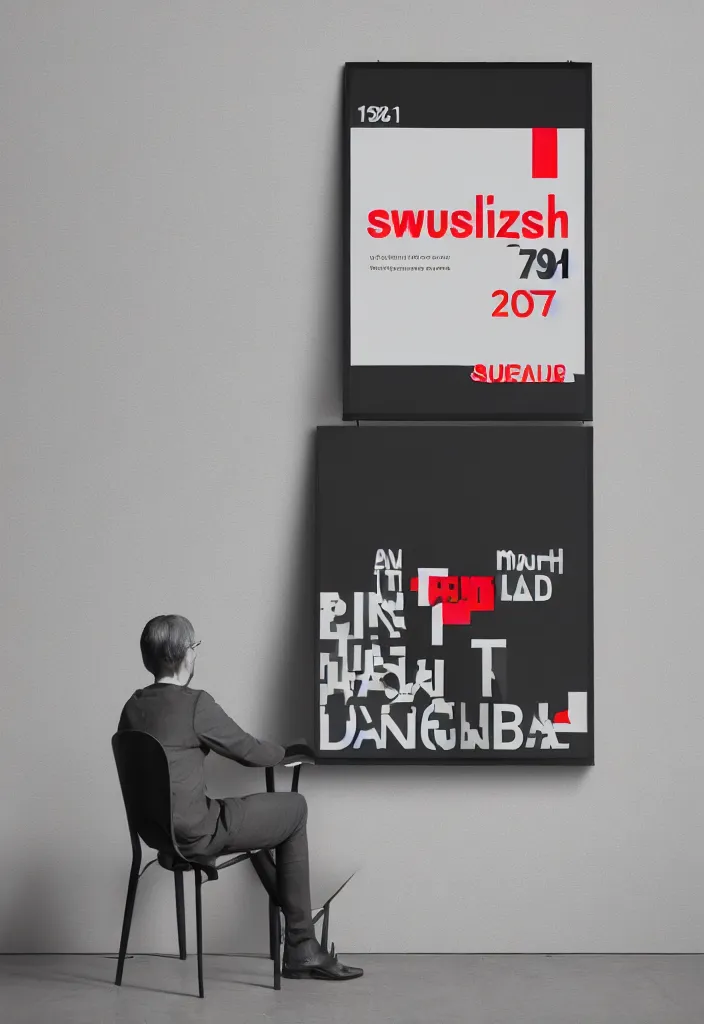 Prompt: graphic poster, swiss design, helvetica type