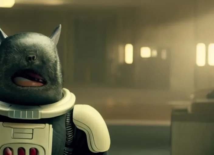 Image similar to film still of nibbler in the new scifi movie, 4 k