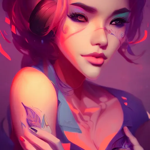 Image similar to a portrait of a beautiful clubber, art by lois van baarle and loish and ross tran and rossdraws and sam yang and samdoesarts and artgerm, digital art, highly detailed, intricate, sharp focus, Trending on Artstation HQ, deviantart, unreal engine 5, 4K UHD image