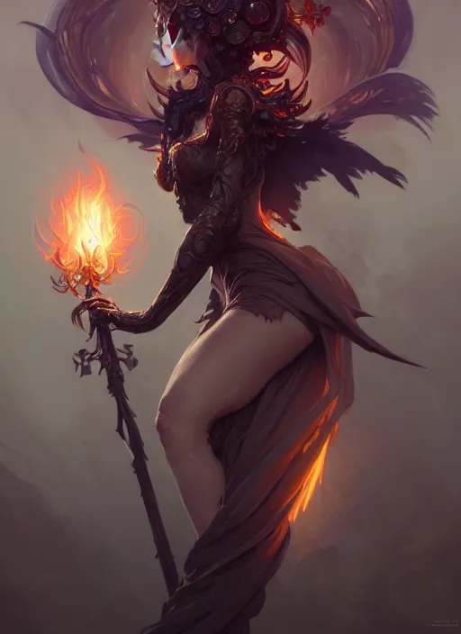 Image similar to summoner with a cute death elemental, fantasy, intricate, elegant, highly detailed, digital painting, artstation, concept art, wallpaper, smooth, sharp focus, illustration, art by artgerm and greg rutkowski and alphonse mucha