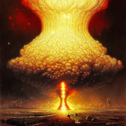 Image similar to nuclear explosion, by jean - baptiste monge