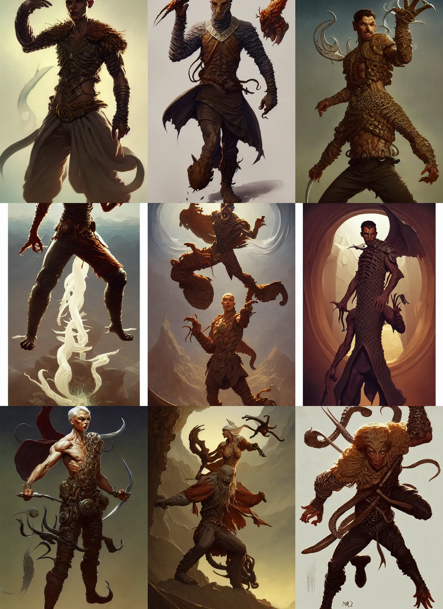 Prompt: full - body d & d mtg stylish mutant on white background, action pose, intricate, highly detailed, digital painting, artstation, concept art, smooth, sharp focus, illustration, art by norman rockwell emiliano ponzi andrey remnev yoann lossel aaron jasinski, 8 k